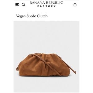 🤎 Brown Vegan Suede Dumpling Clutch 🤎